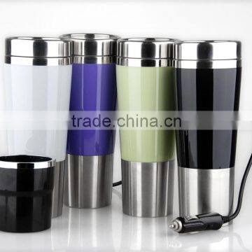 Cheap Car New Design 12v Stainless Steel Car Heated Mug High Quality Travel Mug Easy-clean Lid Cup photo-5
