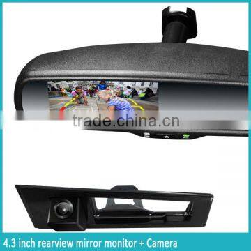 4.3 Inch Mirror Link Lcd Monitor With 2 Video Input Information Synchronization Automatic Car Parking System Rearview Mirror photo-3