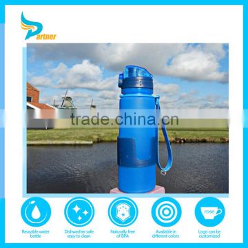 Promotional Waterproof Clear BPA Free Colorful Large Capacity Water Bottle With Silicone Sleeve