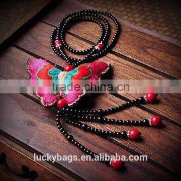 Embroidery sweater chain butterfly design national flavor sweater chain