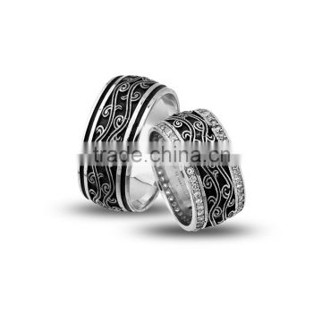 925K Sterling Silver Wedding Band His Her High Newest Model Handmade Ring BSVYS038