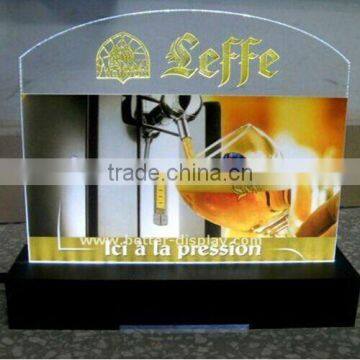 custom acrylic led sign board with laser