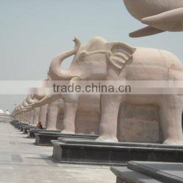 carved elephants statues