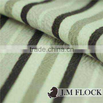 Anti-Static Flame Retardant Flower Pattern Sofa Fabric With Flocking