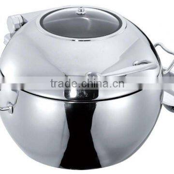 GW-M10-11B-GL 11L Stainless Steel Exquisite Soup Tureen With Glass Lid (Mechanical System)