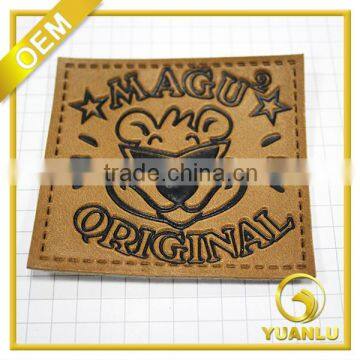 Custom clothing leather label jeans leather patch label