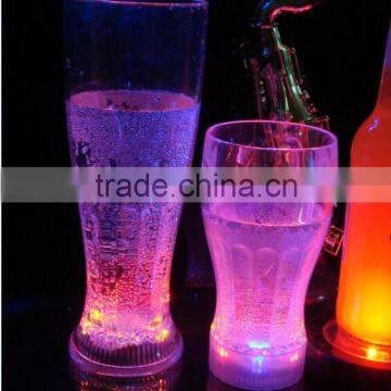 Acrylic led flashing glass, LED Lighted Cola Glass for wedding decoration