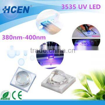 UV curing use 1W smd ceramic 3535 385nm 395nm uv led