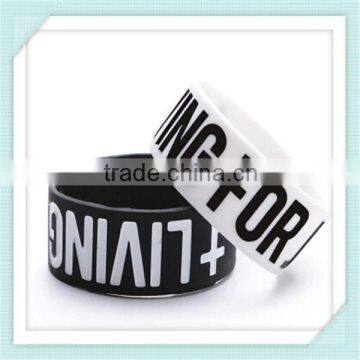 Wide Black Silicone Sport Wristband, Custom Cheap Silicone Wristbands photo-3