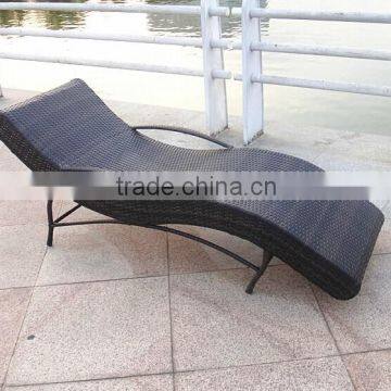 Outdoor Wicker Rattan Chaise Sun Beach Pool Lounge Furniture photo-2