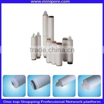 pleated oil filter cartridge for oil treatment