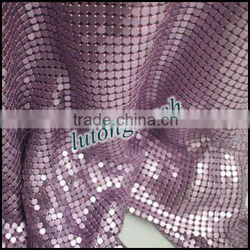 New design China Lutong purple sequin cloth for curtain drapery