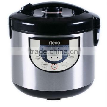 Stainless steel digital multi function rice cooker