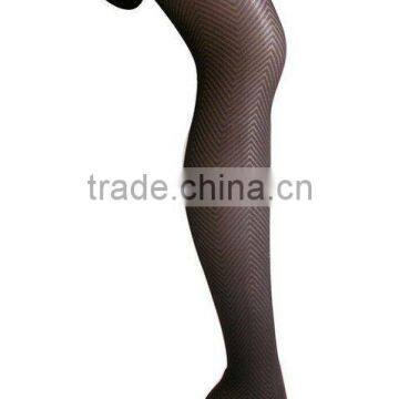 Ladies' fashion wavy stripe tights