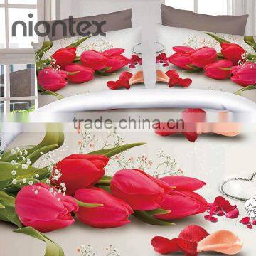 China Supply Wholesale Microfiber Printed Polyester Bed Cover photo-4