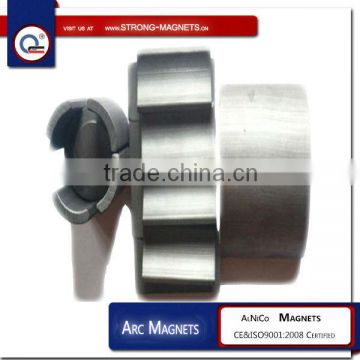 Arc alnico magnets