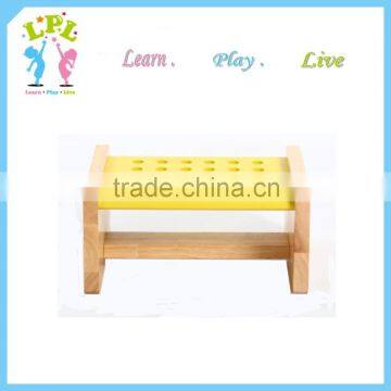 Wood material square scissors stand with stainless steel scissors