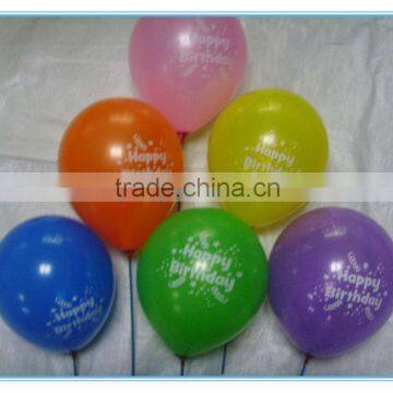 "Happy birthday" printed round balloon