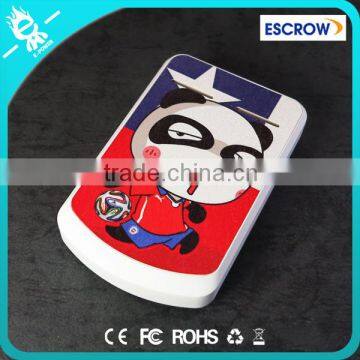 Cartoon Panda Mobile phone power bank plastic casing 8000mah