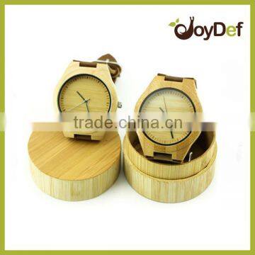 Custom design handmade bamboo wooden watch mens quartz watches in gift case