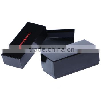 black printed wholesale paper gift box for glass