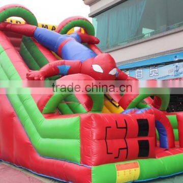 2016 Hot inflatable slide/spiderman bouncy slide for sale