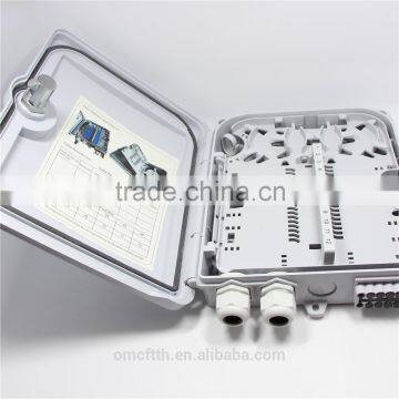 Two inlet port Plastic shell Fiber optic distribution box