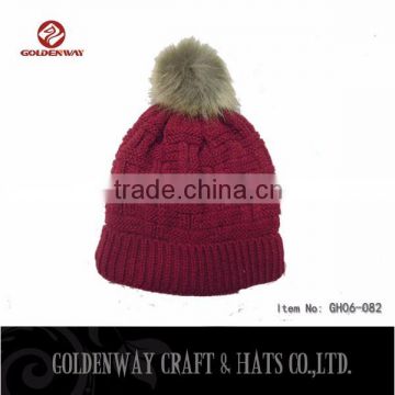 Factory Cheap Pom Promotional Knitted Hats