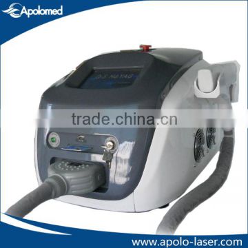 Portable Nd:Yag laser beauty equipment for tattoo removal and telangiectasia laser treatment