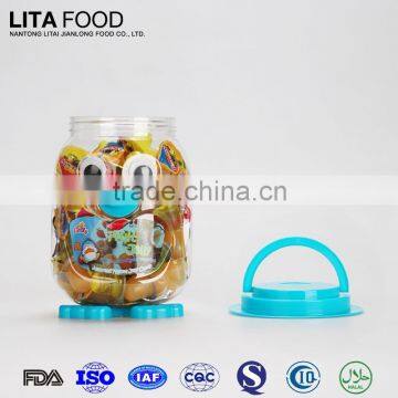 China Wholesale Snacks!100pcs Assorted Mini Cup Jelly Candy in Cute Animal Jar