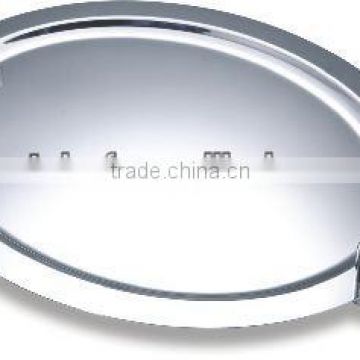 18-10 stainless steel Oval mirror tray with stackable handle