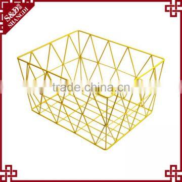 Eco-friendly Rectangular Chicken Wire Basket Wholesale Metal Wire Mesh Basket