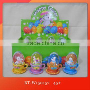 Egg Water Globe Bunny Water Globe Easter Snow Ball Resin Snow Ball Resin Water Ball photo-2