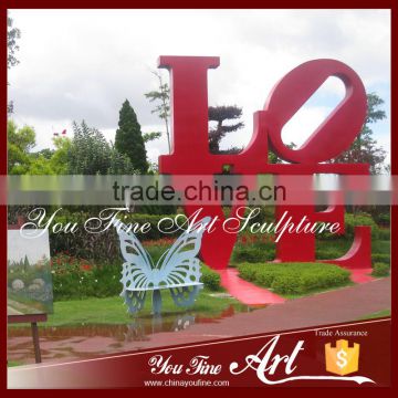 Outdoor Stainless Steel LOVE Letter Sculpture