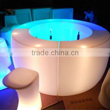 Illuminated Rechargeable Operated Color Change Led Round Bar Counter photo-3