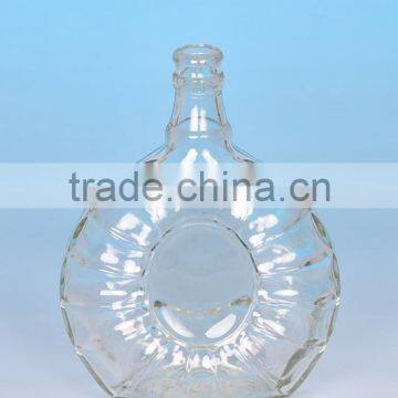 500ml custom clear glass whisky bottle
