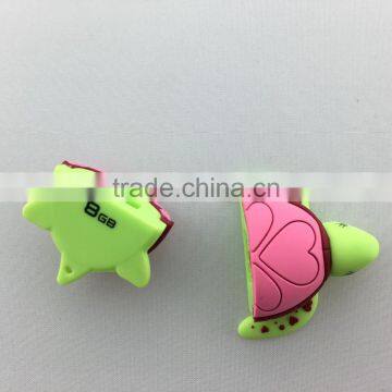 Exquisite Turtle Shaped Custom 8GB 3d Silicone USB Flash Drives