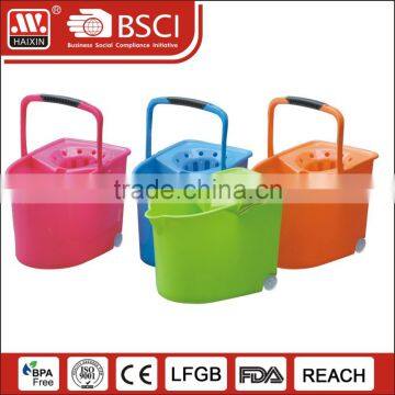 Supermarket storage Food grade PP bucket /Plastic 9L round water bucket with handle