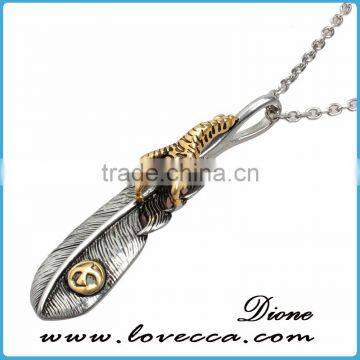 2017 Guangzhou Factory Manufacture Jewelry Pendants Charms Titanium Feather Pendant photo-4