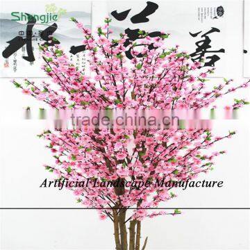 SJZJN 310 New Artificial Peach Tree Srtificial Sakura Flower Lobby Artificial Peach Blossom Tree photo-5