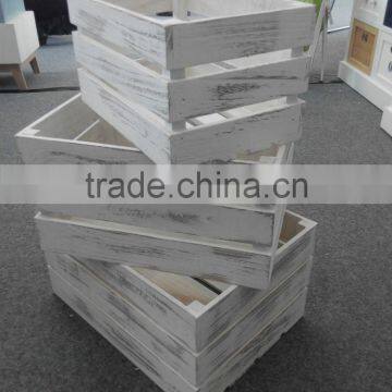 Set of 3 Vintage Crate Wooden Storage Boxes photo-3