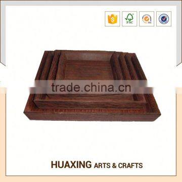Portable Hot Selling Cheap Rectangular Wooden Tray photo-2