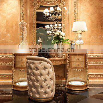 Momoda Super Fancy Luxuious Antique Solid Wood Italian Baroque Elegant European Style French Full Set Matched Golden Furniture photo-3