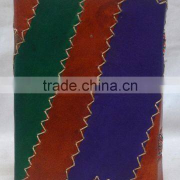 Handmade Vintage Multi Color Leather Journal With Clasp photo-2
