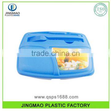 New Design OEM Service PP Plastic Bento Lunch Box With Fork and Spoon
