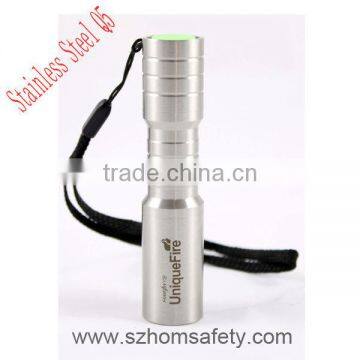 Exporting UniqueFire America CREE Q5 C3 Stainless Steel Tactical LED Torches & flashlights with Tough Lanyard(1*14500/1*AA)
