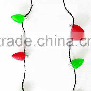 Xmas decoration gift hot sellingS in Euorpe and USA led light up christmas bulb necklace for kids