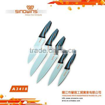 A3418 New Design Hot Sale High Quality Stainless Steel Kitchen Knife Set With Non-stick Coating photo-3