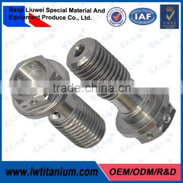Polished Gr5 M10*23 Titanio Banjo Bolt by LIUWEI