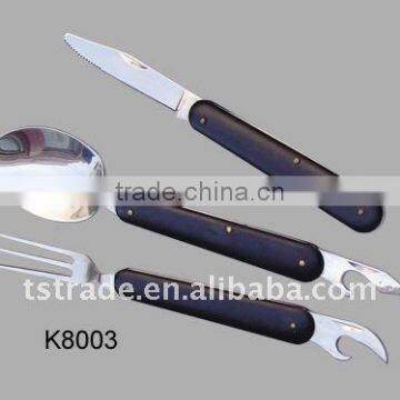 2014 Multi Outdoor Pocket Tableware With Knife and Fork(K8003)PICNIC TIME